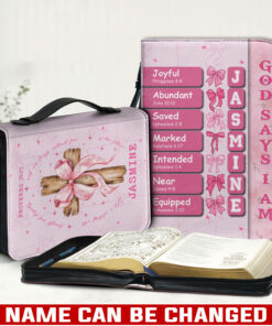 God Says I Am | Personalized Bible Cover Pink