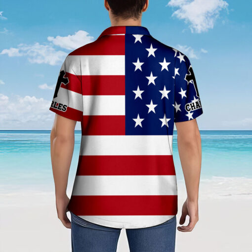 Faith Over Fear Patriotic Christian Lion - Hawaii Shirt - AGG2599 - Image 3