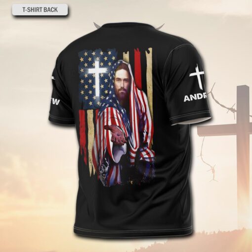 Stand For The Flag Kneel For The Cross - T-Shirt - Image 4