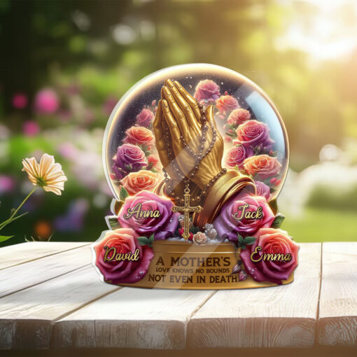 A Mother's Love Knows No Bounds Even In Death Mother's Day - Personalized Acrylic Table Plaque - Image 4