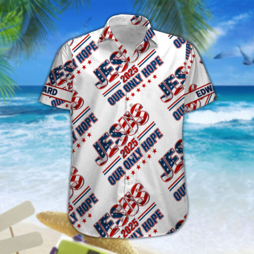 Jesus 2025 Our Only Hope Patriotic Christian - Hawaii Shirt - AGG2625 - Image 4