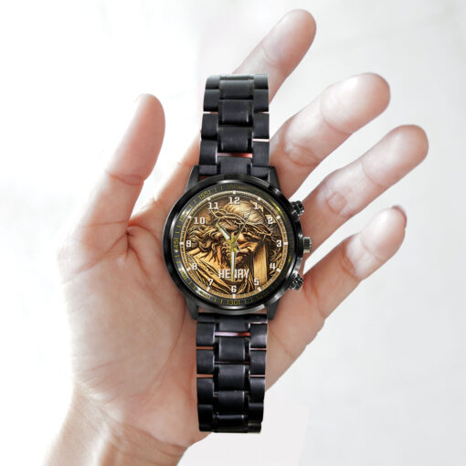 Jesus Christ - Black Stainless Steel Watch - AGG2629 - Image 6