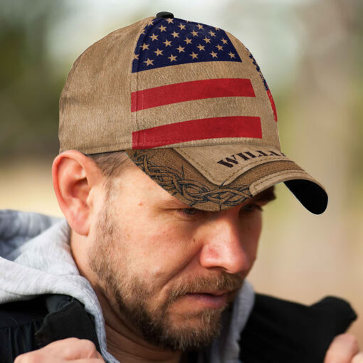 One Nation Under God Patriotic Christian - Classic Cap - Image 5