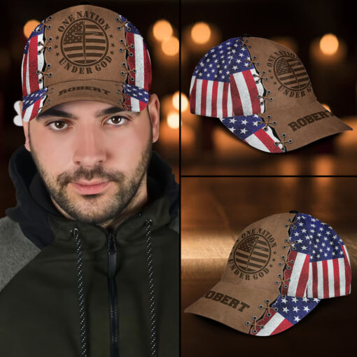 Patriotic Christian One Nation Under God - Classic Cap - Image 3