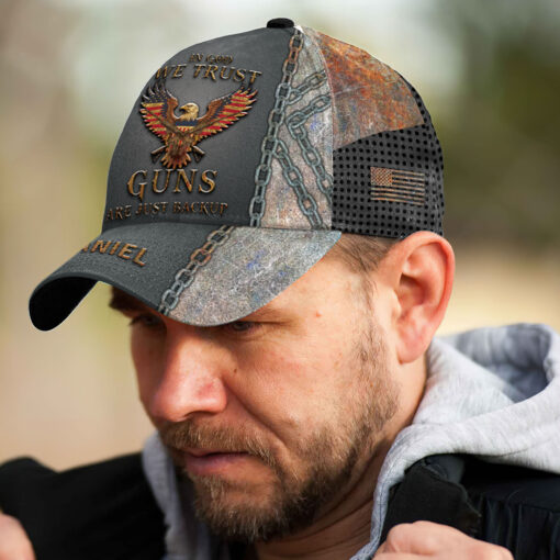 In God We Trust Guns Are Just Backup - Classic Cap - Image 5