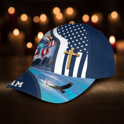 Patriotic Christian America Eagle Cross - Classic Cap - Image 2