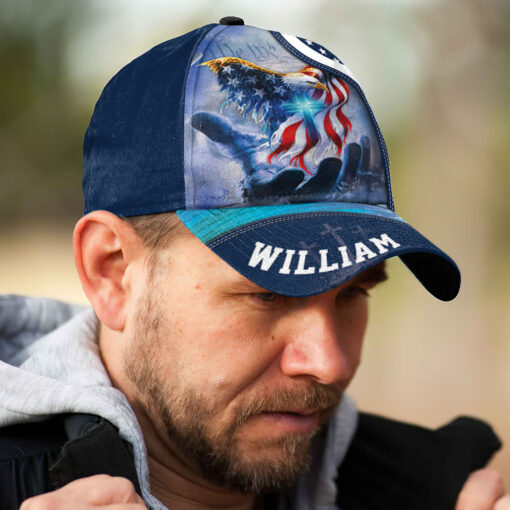 Patriotic Christian America Eagle Cross - Classic Cap - Image 4