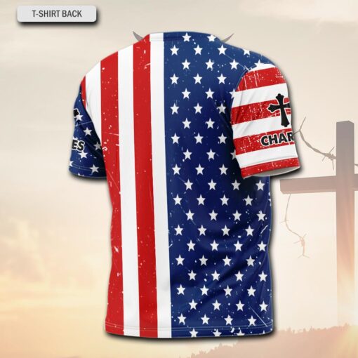 American Flag Patriotic Christian - T-Shirt - Image 4
