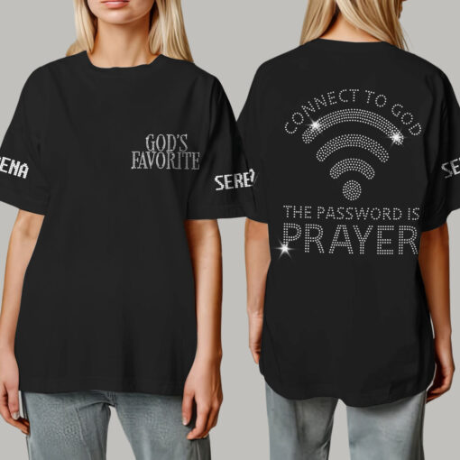Connect To God The Password Is Prayer - T-Shirt - Image 6