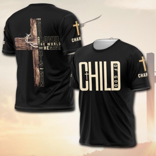 Child Of God Jesus Cross - T-Shirt - Image 4