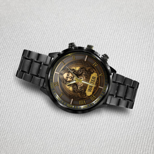 Jesus Christ Faith Christian - Black Stainless Steel Watch - AGG2656 - Image 3