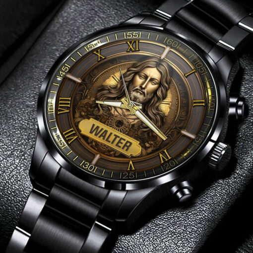 Jesus Christ Faith Christian - Black Stainless Steel Watch - AGG2656 - Image 2