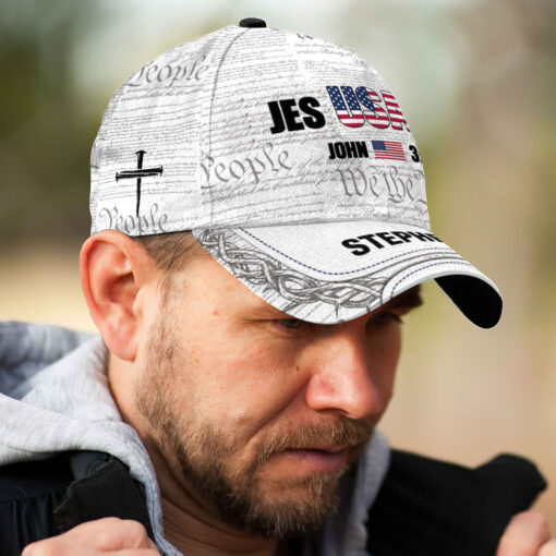 Jesus Saves America Patriotic Christian - Classic Cap - Image 3