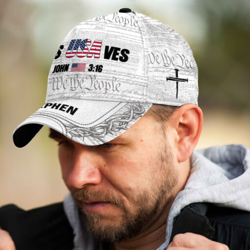 Jesus Saves America Patriotic Christian - Classic Cap - Image 5