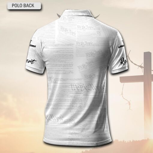 God Over All Things GOAT America Patriotic Christian - Polo Shirt - Image 4
