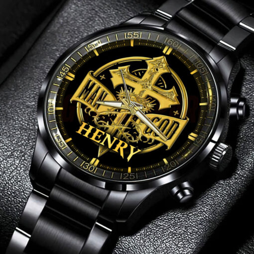 Man Of God - Black Stainless Steel Watch - AGG2665 - Image 2