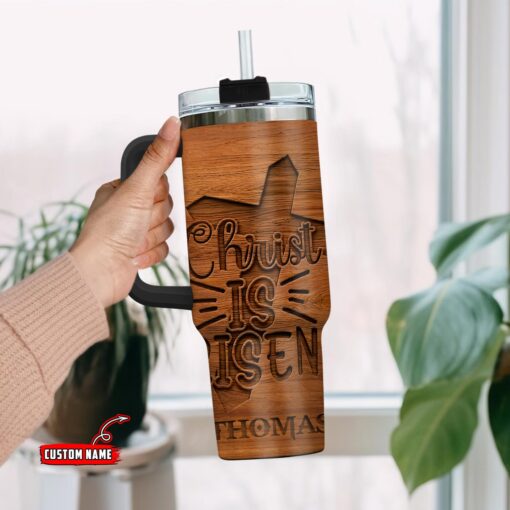 Rooted In Christ He Is Risen - Stainless Steel Tumbler 40oz - Image 3