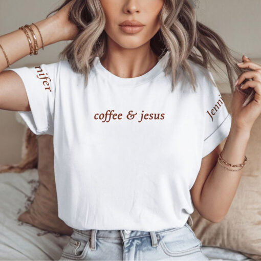 Coffee & Jesus Christ Offers Forgiveness For Everyone - T-Shirt - Image 2