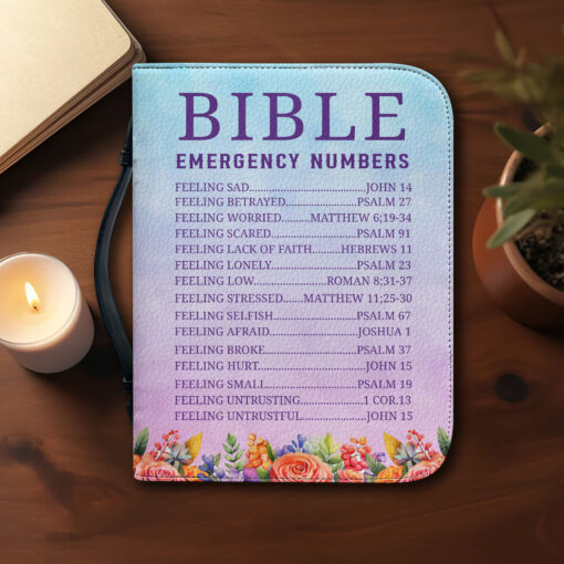 Bible Emergency Numbers Jesus Christ - Bible Cover Size XL - Image 2
