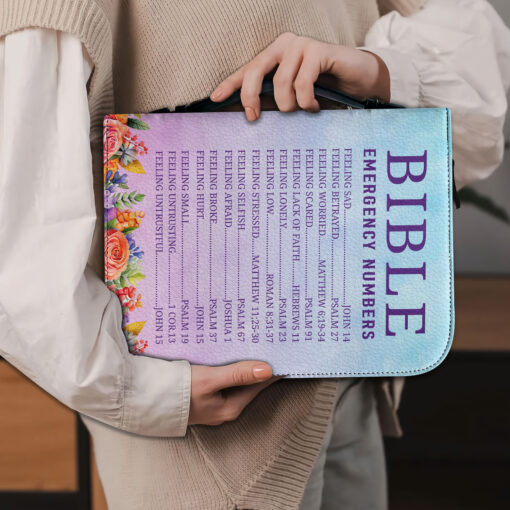 Bible Emergency Numbers Jesus Christ - Bible Cover Size XL - Image 4