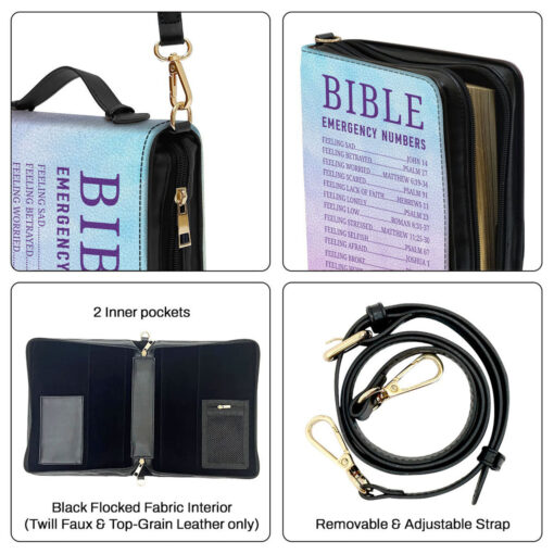 Bible Emergency Numbers Jesus Christ - Bible Cover Size XL - Image 8