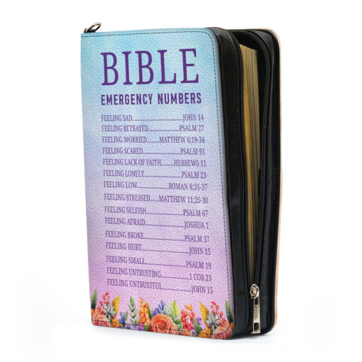 Bible Emergency Numbers Jesus Christ - Bible Cover Size XL - Image 5