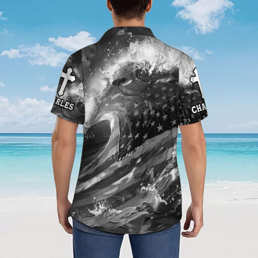 Jesus Christ Focus On Me Not The Storm - Hawaii Shirt - AGG2671 - Image 3