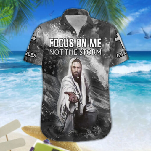 Jesus Christ Focus On Me Not The Storm - Hawaii Shirt - AGG2671 - Image 4