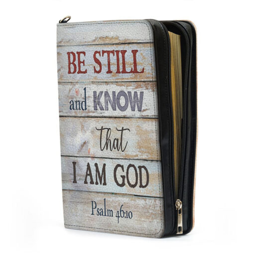 Be Still And Know That I Am God | Personalized Bible Cover Size L - Image 5