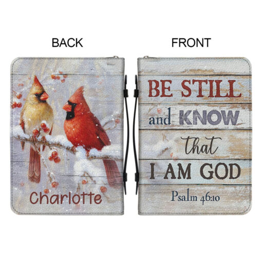 Be Still And Know That I Am God | Personalized Bible Cover Size L - Image 6