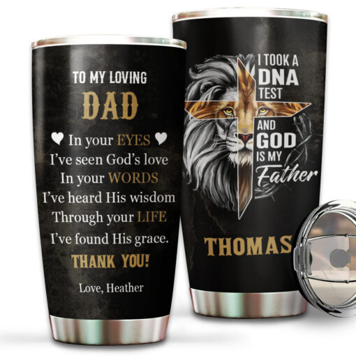 I Took A DNA Test And God Is My Father - Stainless Steel Tumbler 20oz - Image 5