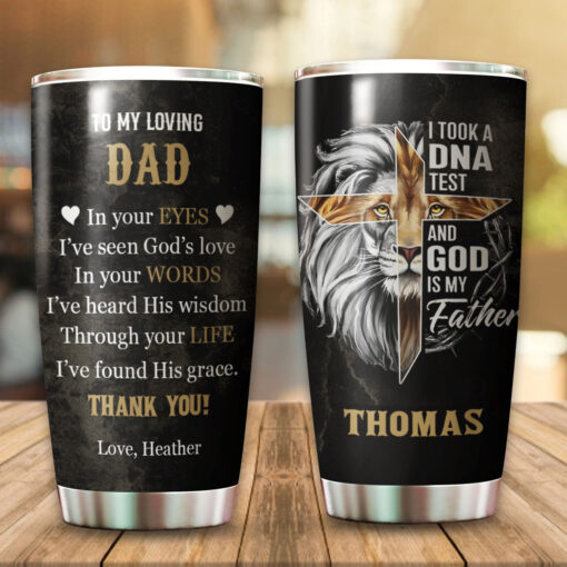I Took A DNA Test And God Is My Father - Stainless Steel Tumbler 20oz - Image 2