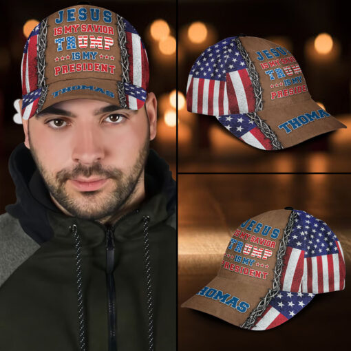 Jesus Is My Savior Trump Is My President - Classic Cap - Image 3