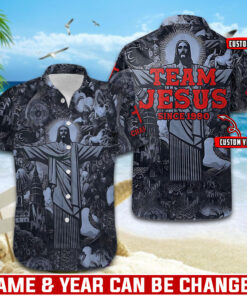 Graphic Christian Team Jesus - Hawaii Shirt - AGG2577