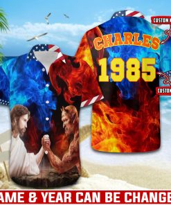 Jesus Vs Satan Patriotic Christian - Hawaii Shirt - AGG2591