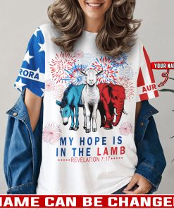 My Hope Is In The Lamb Jesus Patriotic - T-Shirt