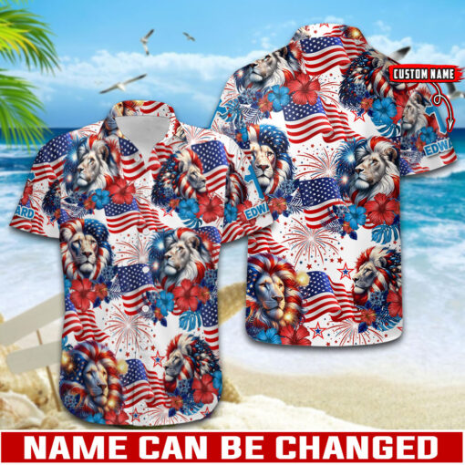 Patriotic Christian Jesus Lion - Hawaii Shirt - AGG2617