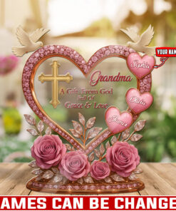 Grandma A Gift From God Full Of Grace And Love Mother's Day - Personalized Acrylic Table Plaque
