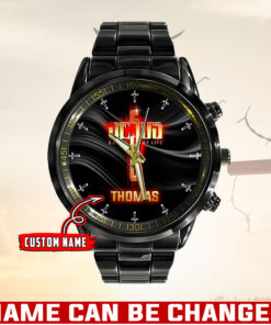 Jesus Saved My Life Christian - Black Stainless Steel Watch - AGG2630