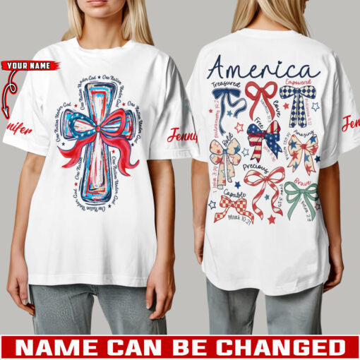 Coquette America One Nation Under God Patriotic - T-Shirt