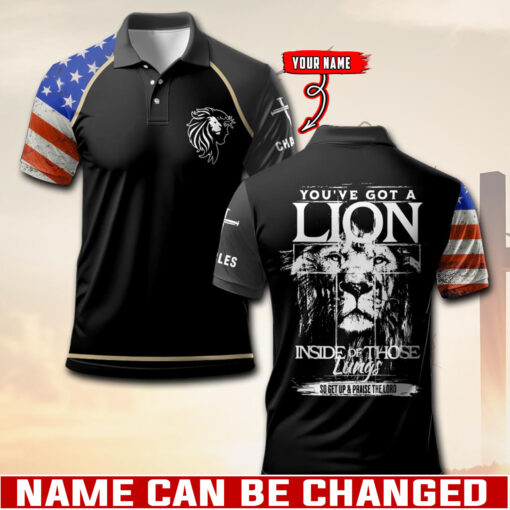 You Got A Lion Inside Of Those Lungs Christian - Polo Shirt