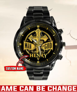 Man Of God - Black Stainless Steel Watch - AGG2665