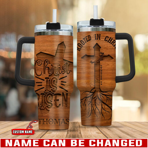 Rooted In Christ He Is Risen - Stainless Steel Tumbler 40oz