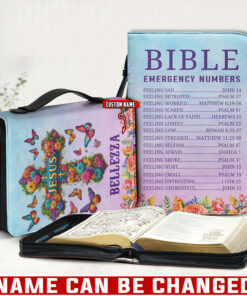 Bible Emergency Numbers Jesus Christ - Bible Cover Size XL