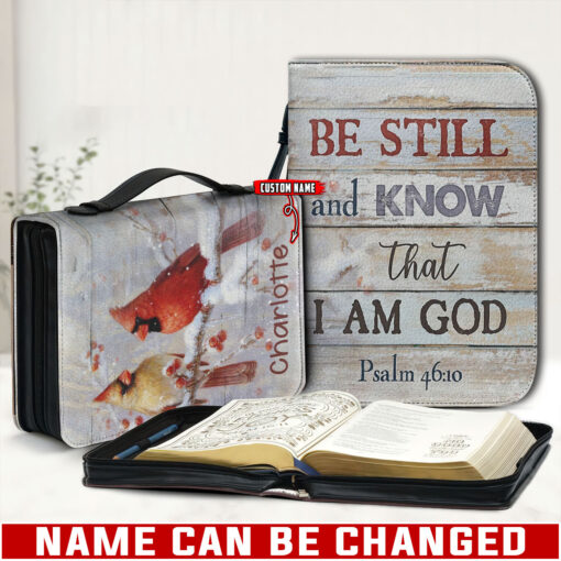 Be Still And Know That I Am God | Personalized Bible Cover Size L