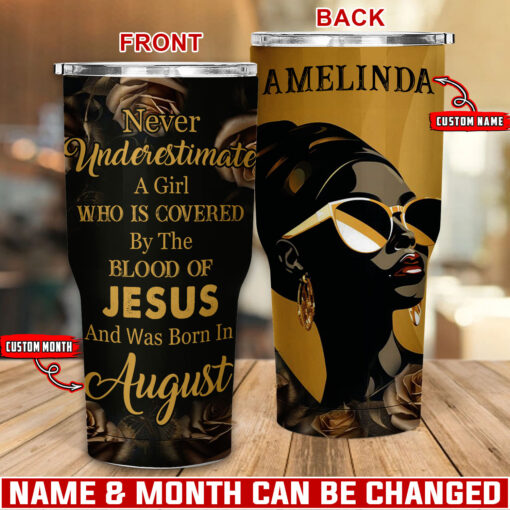 A Girl Who Is Covered By Blood Of Jesus - Stainless Steel Tumbler 30oz