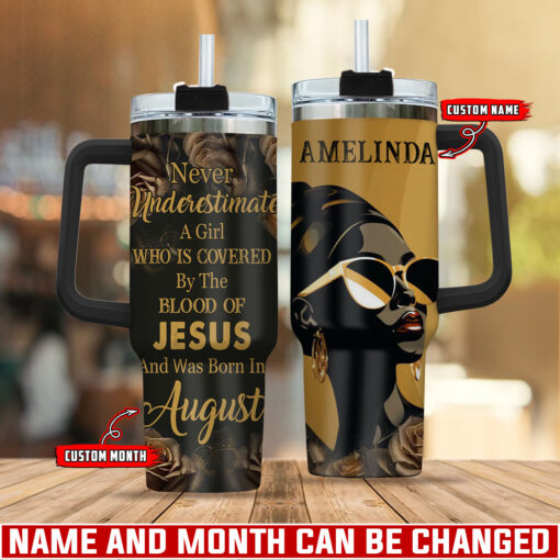 A Girl Who Is Covered By Blood Of Jesus - Stainless Steel Tumbler 40oz