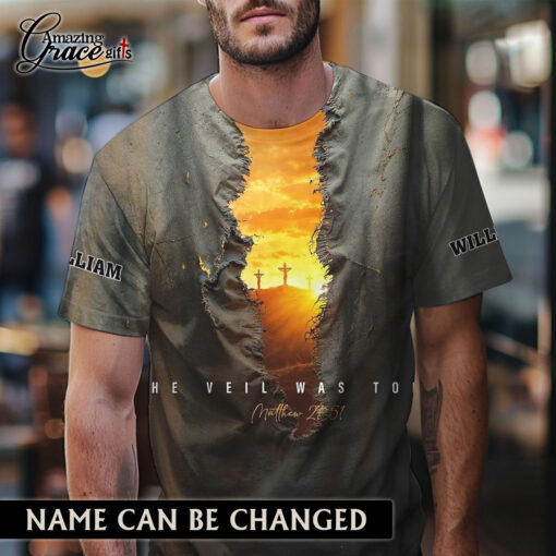The Veil Was Torn Jesus Christian - T-Shirt