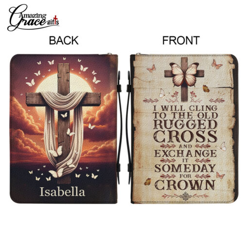 Exchange Old Rugged For The Crown | Personalized Bible Cover - Image 2