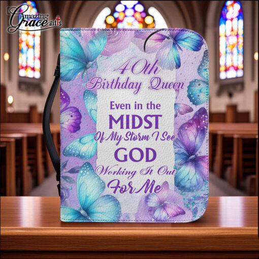 Flower Butterflies Faith Hope Love Jesus | Personalized Bible Cover - Image 2